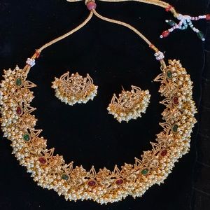 Dancing Ganesha temple style costume jewelry set